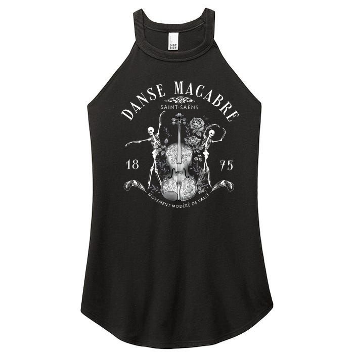 Danse Macabre Orchestra Skeleton Violin Teacher Halloween Women's Perfect Tri Rocker Tank