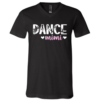 Dance Mimi Of A Dancer Mimi Dancing Mimi Grandma V-Neck T-Shirt