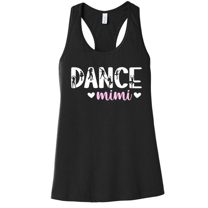 Dance Mimi Of A Dancer Mimi Dancing Mimi Grandma Women's Racerback Tank