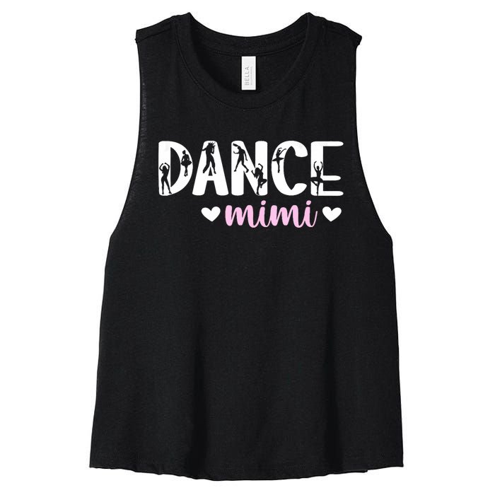 Dance Mimi Of A Dancer Mimi Dancing Mimi Grandma Women's Racerback Cropped Tank