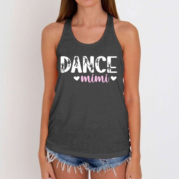 Dance Mimi Of A Dancer Mimi Dancing Mimi Grandma Women's Knotted Racerback Tank