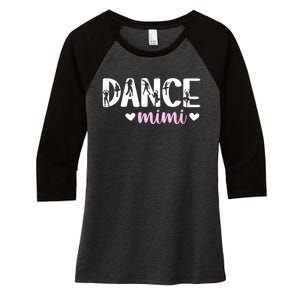 Dance Mimi Of A Dancer Mimi Dancing Mimi Grandma Women's Tri-Blend 3/4-Sleeve Raglan Shirt