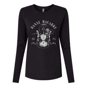 Danse Macabre Orchestra Skeleton Violin Teacher Halloween Womens Cotton Relaxed Long Sleeve T-Shirt