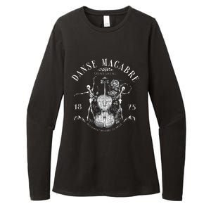 Danse Macabre Orchestra Skeleton Violin Teacher Halloween Womens CVC Long Sleeve Shirt