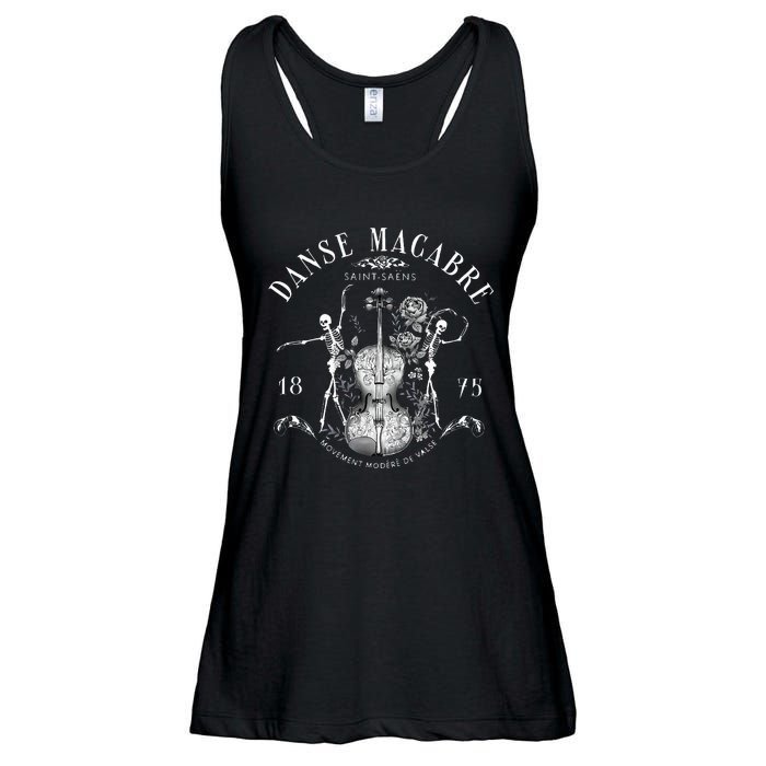 Danse Macabre Orchestra Skeleton Violin Teacher Halloween Ladies Essential Flowy Tank