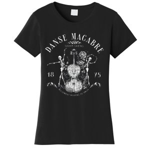 Danse Macabre Orchestra Skeleton Violin Teacher Halloween Women's T-Shirt