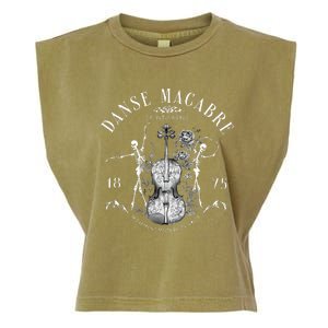 Danse Macabre Orchestra Skeleton Violin Teacher Halloween Garment-Dyed Women's Muscle Tee