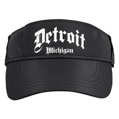 Detroit Michigan Old School Design Classic Adult Drive Performance Visor