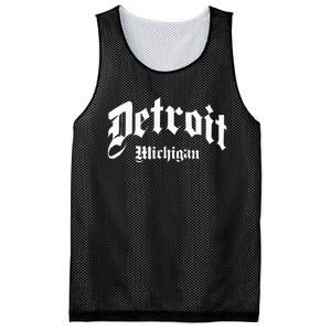 Detroit Michigan Old School Design Classic Mesh Reversible Basketball Jersey Tank