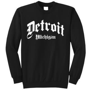 Detroit Michigan Old School Design Classic Tall Sweatshirt