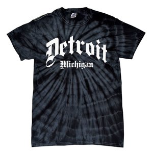 Detroit Michigan Old School Design Classic Tie-Dye T-Shirt