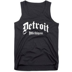 Detroit Michigan Old School Design Classic Tank Top