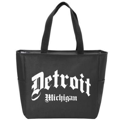 Detroit Michigan Old School Design Classic Zip Tote Bag