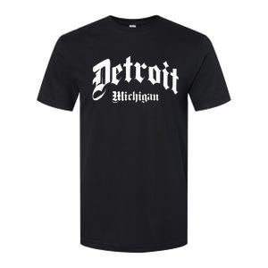 Detroit Michigan Old School Design Classic Softstyle CVC T-Shirt