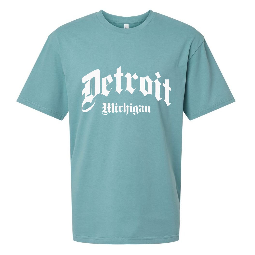 Detroit Michigan Old School Design Classic Sueded Cloud Jersey T-Shirt