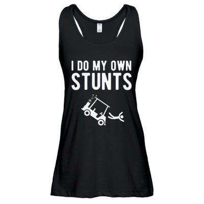 Do My Own Stunts Golf Cart Funny Broken Bone Driver Gift Ladies Essential Flowy Tank