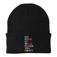 Do More Of What Make You Happy Colorful Knit Cap Winter Beanie