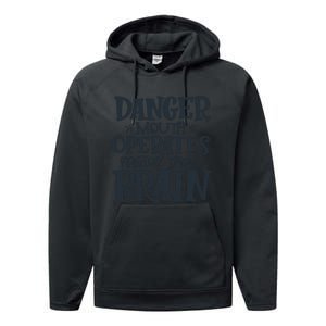 Danger Mouth Operates Faster Than Brain Performance Fleece Hoodie