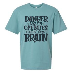 Danger Mouth Operates Faster Than Brain Sueded Cloud Jersey T-Shirt