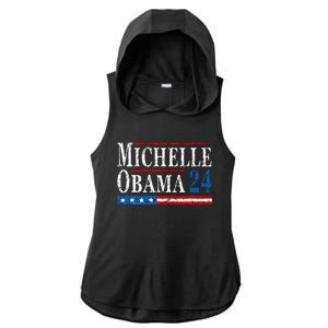 Democrat Michelle Obama 2024 Presidential Ladies PosiCharge Tri-Blend Wicking Draft Hoodie Tank