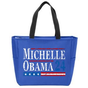 Democrat Michelle Obama 2024 Presidential Zip Tote Bag