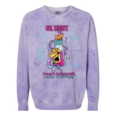 Drink Me Oh Right That Poisonllama Halloween Colorblast Crewneck Sweatshirt