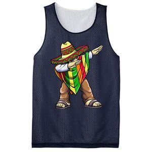 Dabbing Mexican Poncho Cinco De Mayo Mesh Reversible Basketball Jersey Tank