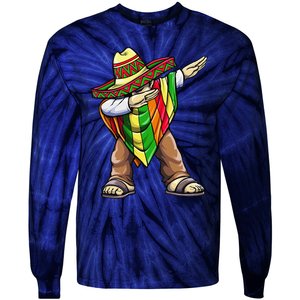 Dabbing Mexican Poncho Cinco De Mayo Tie-Dye Long Sleeve Shirt