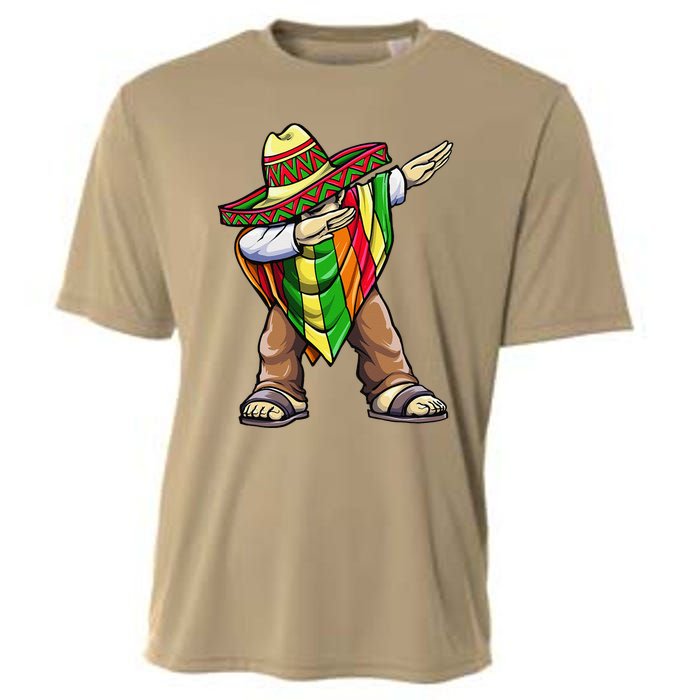 Dabbing Mexican Poncho Cinco De Mayo Cooling Performance Crew T-Shirt