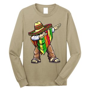 Dabbing Mexican Poncho Cinco De Mayo Long Sleeve Shirt