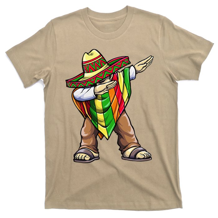 Dabbing Mexican Poncho Cinco De Mayo T-Shirt