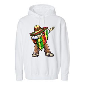 Dabbing Mexican Poncho Cinco De Mayo Garment-Dyed Fleece Hoodie