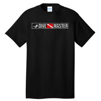 Dive Master Professional Divers Scuba Diving Flag Instructor Tall T-Shirt