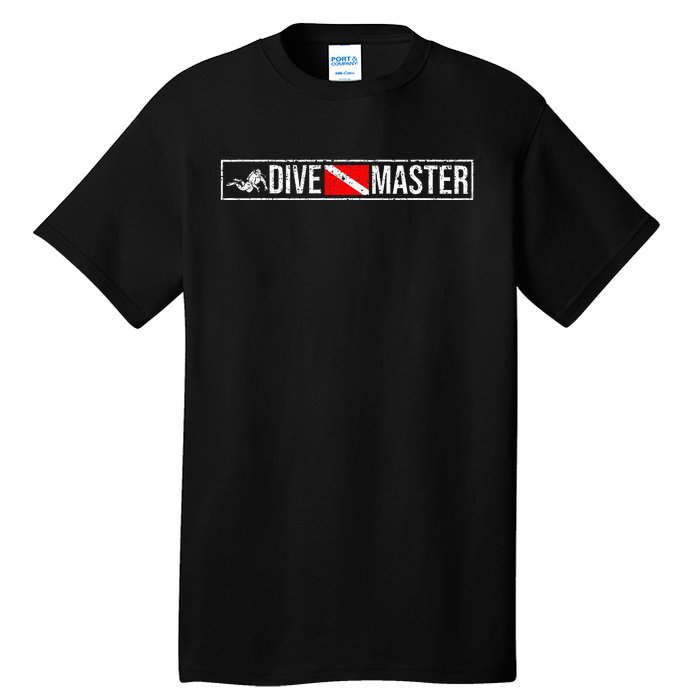 Dive Master Professional Divers Scuba Diving Flag Instructor Tall T-Shirt