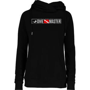 Dive Master Professional Divers Scuba Diving Flag Instructor Womens Funnel Neck Pullover Hood