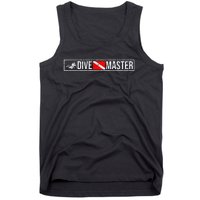 Dive Master Professional Divers Scuba Diving Flag Instructor Tank Top