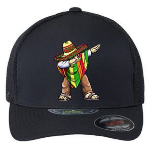 Dabbing Mexican Poncho Cinco de Mayo Flexfit Unipanel Trucker Cap