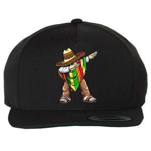 Dabbing Mexican Poncho Cinco de Mayo Wool Snapback Cap