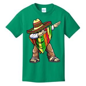 Dabbing Mexican Poncho Cinco de Mayo Kids T-Shirt