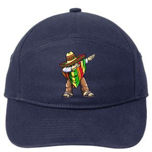 Dabbing Mexican Poncho Cinco de Mayo 7-Panel Snapback Hat