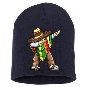 Dabbing Mexican Poncho Cinco de Mayo Short Acrylic Beanie