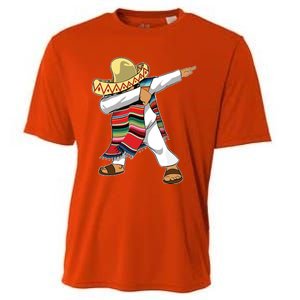 Dabbing Mexican Poncho Cinco De Mayo Sombrero Dab Cooling Performance Crew T-Shirt