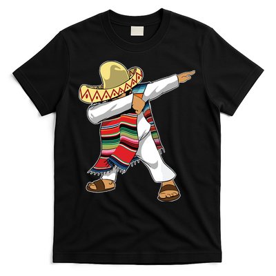 Dabbing Mexican Poncho Cinco De Mayo Sombrero Dab T-Shirt