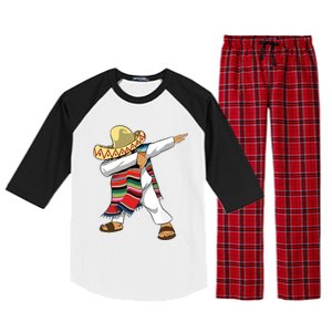 Dabbing Mexican Poncho Cinco De Mayo Sombrero Dab Raglan Sleeve Pajama Set