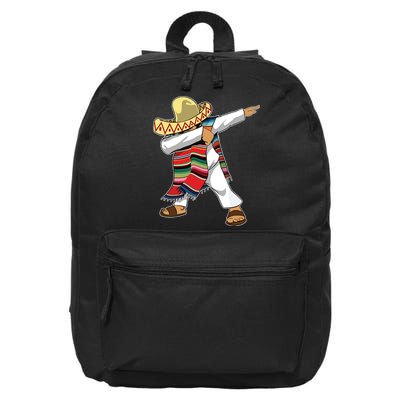 Dabbing Mexican Poncho Cinco De Mayo Sombrero Dab 16 in Basic Backpack