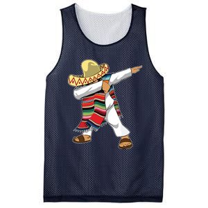 Dabbing Mexican Poncho Cinco De Mayo Sombrero Dab Mesh Reversible Basketball Jersey Tank