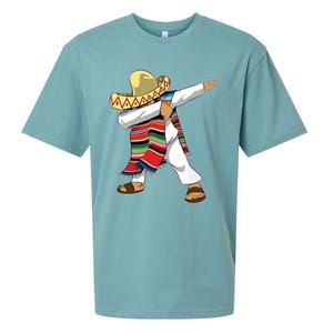 Dabbing Mexican Poncho Cinco De Mayo Sombrero Dab Sueded Cloud Jersey T-Shirt