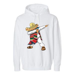 Dabbing Mexican Poncho Cinco De Mayo Sombrero Dab Garment-Dyed Fleece Hoodie