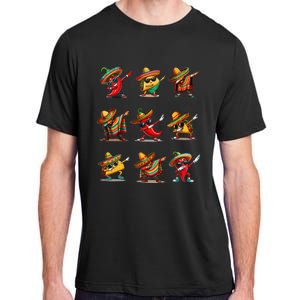 Dabbing Mexican Poncho Taco Cinco De Mayo Adult ChromaSoft Performance T-Shirt