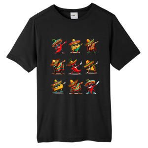 Dabbing Mexican Poncho Taco Cinco De Mayo Tall Fusion ChromaSoft Performance T-Shirt